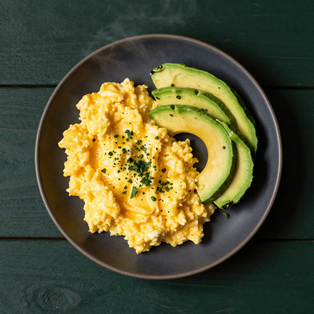 Receta - Huevos Revueltos con Aguacate